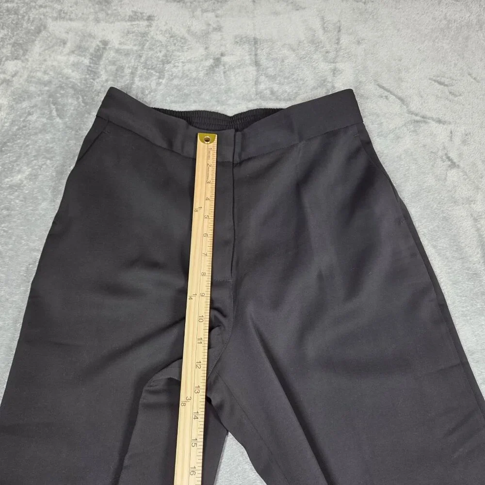 Quince Pants Womens 10 Black Stretch Crepe Classic Trousers Office Luxury